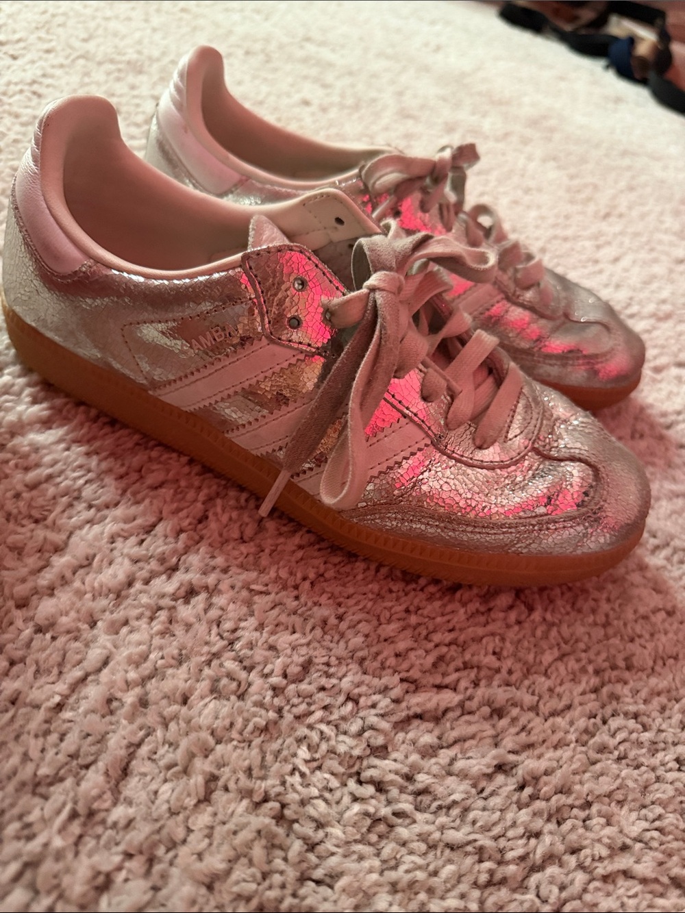 adidas Samba Metallic Silver Sneakers